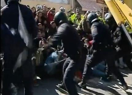 Brutalidad policial en Valencia